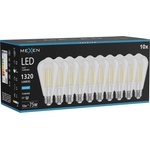 Mexen Vintis 10x LED филамент крушка E27, ST64, 10W, Студена - 6500K, 1320 lm, прозрачна - (L152-E27-1065-00x10)