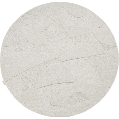 Agnella Светлосив вълнен кръгъл килим ø 120 cm Morphic Botanica - Agnella (5901760413893)