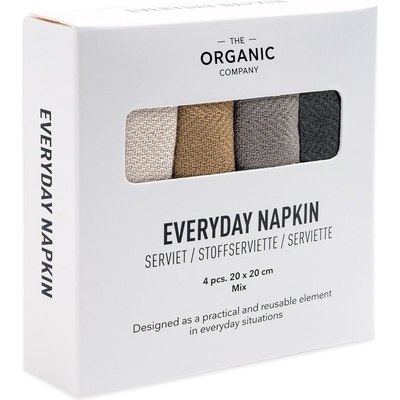 The Organic Company Салфетки Everyday 20 x 20 см земен цвят 4 бр (1073-901)