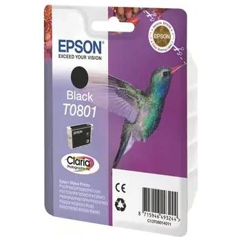 Image 1 of Compatible ГЛАВА ЗА EPSON STYLUS PHOTO R 265/360/RX 560/585/685/P 50/PX 650/660/700/710/720/800/810 - Black - T0801BK - G&G - 330 pages / 8 ml (C13T08014011)