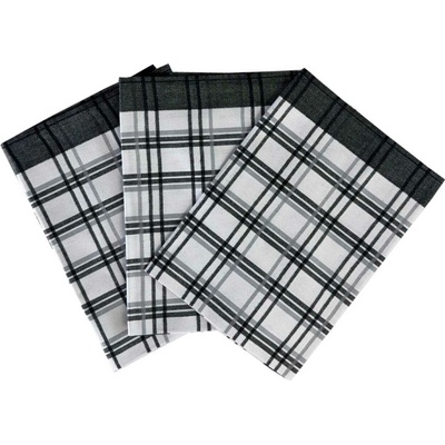 Svitap Tradičné káro 50x70 cm 3 ks čierne