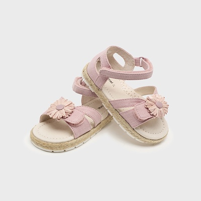 Mayoral Сандали с текстилно цвете за бебе момиче Майорал в розово