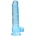 Shots Toys Реалистично дилдо с тестиси Crystal Clear 21 см. синьо