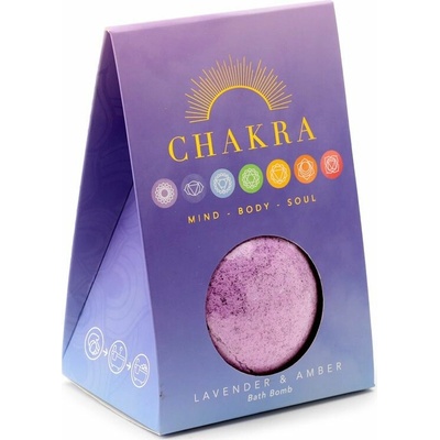 Chakra Kúpeľová bomba v darčekovom balení Čakra Levanduľa a ambra 150 g