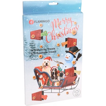 Flamingo Adventný kalendár Munchy RAW pamlsky pro psy