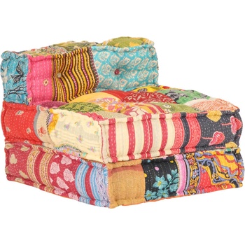 Greatstore Modulární pouf patchwork textil