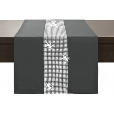 Mondo Behúň Glamour so zirkónmi grafitový Grafitová 40x130cm