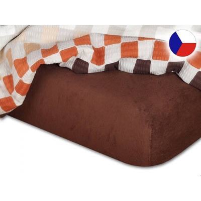 Dadka Froté prostěradlo tmavě hnědé 90x200x20