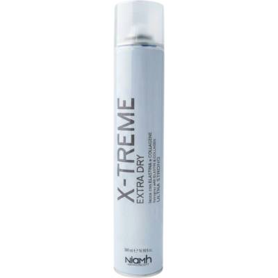 Niamh Hairkoncept lak na vlasy X-Treme Extra Dry Hairspray Elastin Strong 500 ml
