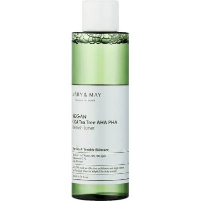 Mary & May Vegan Cica Tea Tree AHA PHA Blemish Toner - Тоник против Несъвършенства 200ml