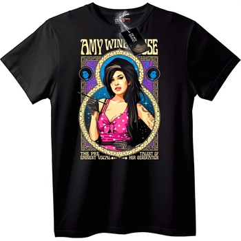 NOONEBRAND Тениска Amy Winehouse винтидж - XXS, Black