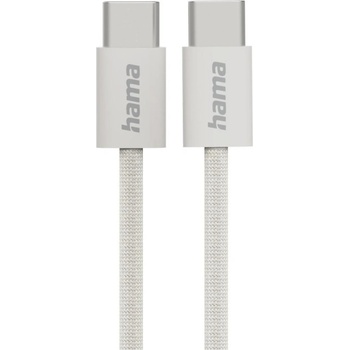 Hama Кабел за зареждане HAMA Fabric, USB-C - USB-C, 1м, Nylon, Сив - 201728 (HAMA-201728)