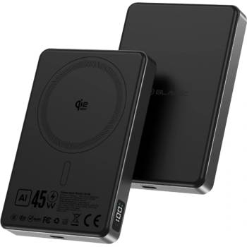 Blavec Външна батерия Blavec, 10000mAh, BJ-05 Ultra, Type C - Qi2.2 25W + PD 45W, PBBJ05-QI22MC10B, черен (PBBJ05-QI22MC10B)