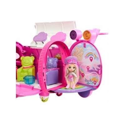 Mattel Pink rainbow plane Barbie Extra Fly Minis pilot doll ZA5092