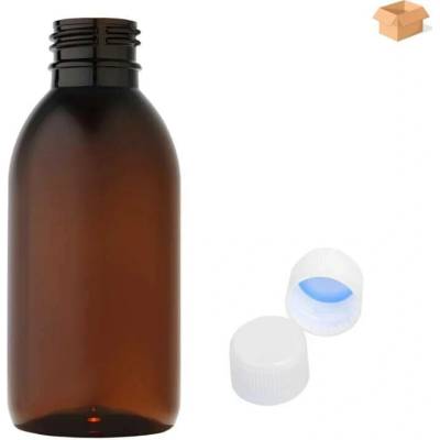 Tera plastová lahvička hnědás bílým uzávěrem 150 ml 260 ks