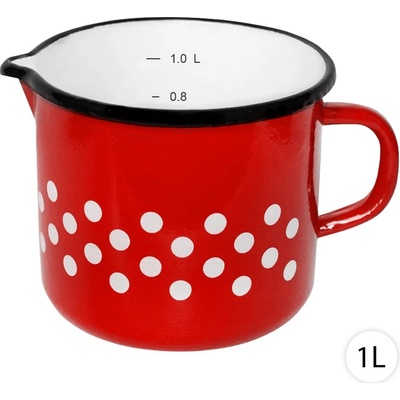 Perfect Home Smaltovaný hrnček s výlevkou 1000 ml
