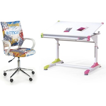 Image 1 of Bogdan Furniture Europe Комплект Регулируемо бюро с Стол Мебели Богдан модел BM Sesil Free, с подлакътници, Многоцветен
