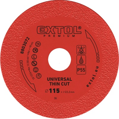 FORTUM kotouč diamantový řezný EXTRA tenký, 115x22,2x1,2mm
