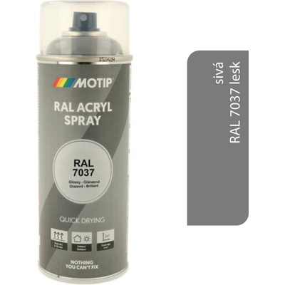 Motip Acryl 400 ml RAL 7037 lesk