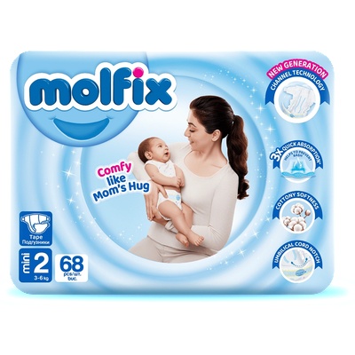 Molfix Бебешки пелени Molfix 2 - 68 броя