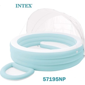 Intex Басейн детски 221x137 см, INTEX 57195NP Swim Centre Canopy Lounge, със сенник (57195NP Swim Centre Canopy Lounge)