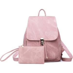 CHARON Дамска Раница и портфейл Charon Maribelle, Пепел от рози, Различни цветове (ZYBP012-PINK)