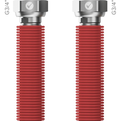 MERABELL hadica voda EN10380 rozťahovacia červená Aqua Flexi G3/4"- G3/4" - 300/600 mm