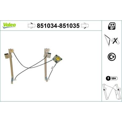 Zvedací zařízení oken VALEO 851035