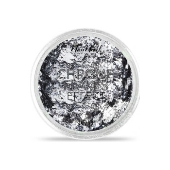 NeoNail Chrome Flakes efekt strieborný
