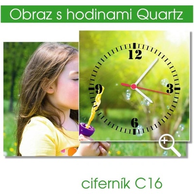 Obraz s hodinami z vlastní fotografie 90 × 60 cm - C16