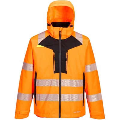 Portwest DX466 DX4 reflexná nepremokavá bunda 4v1 oranžová-čierna