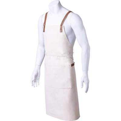 Професионална престилка Yorret с кожени връзки и джоб, 340 г/м2 (1714)