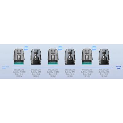 VooPoo Argus Pod V2 cartridge vrchné plnenie 2 ml - 0.4/0.7/1.0 ohm