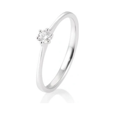 Sofia Diamonds prsteň z bieleho zlata s diamantom BE41 82144
