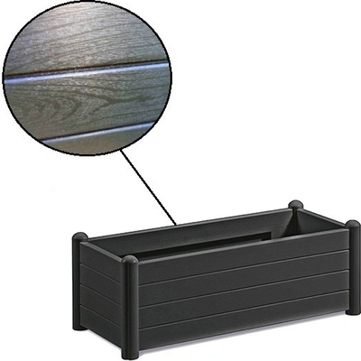 Stefanplast vyvýšený záhon / truhlík 80 l /100 cm antracit