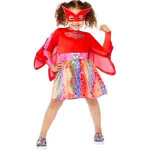 Amscan Детски костюм - PJ Mask Owlette рокля в цветовете на дъгата Размер - деца: XS: 104 см