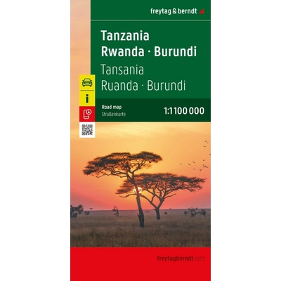 Tanzánia, Rwanda, Burundi 1: 1 100 000