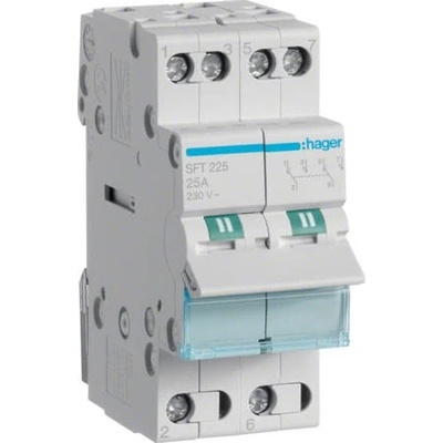 HAGER Přepínač SFT225 25A 2P I-0-II SFT225