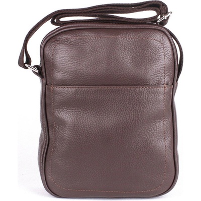 kožená Crossbody taška LAVORAZIONE no. 5519 Tmavěhnědá