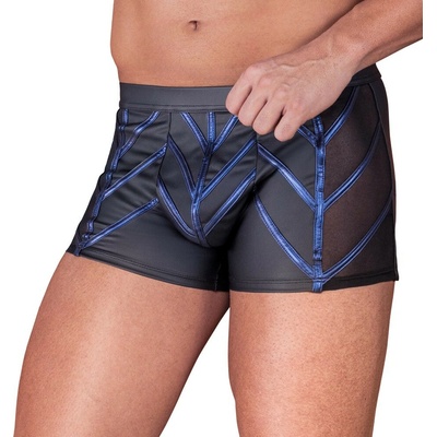 NEK Cool Matte Look Pants with Blue Metallic Stripes 2133555 Black