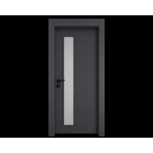 EUROSTILL Интериорна врата с каса EUROSTILL MILANO с остъкление Advanced PW 88x205 cm Антрацит (DMPW20588UG150/S)