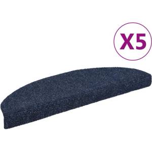 vidaXL Изтривалки за стълби, самозалепващи се, 5 бр. , 65x21x4 см, сини, полукръгли, големи