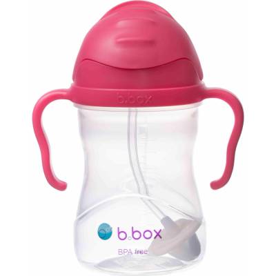 b.box hrneček s brčkem malinový 240 ml