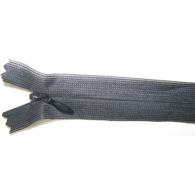 Zips krytý nedeliteľný 16cm čierny