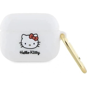 Hello Kitty Кейс Hello Kitty Silicone 3D Kitty Head за AirPods Pro, бял (Hel000074-0)