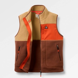 Passenger Дамски поларен елек Passenger Women's Home Full Zip Recycled Sherpa Gilet Fleece vest - Biscuit / Chestnut - размер XS (132-1710-0111)