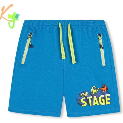 Kugo chlapecké kraťasy s traktorem sv modré