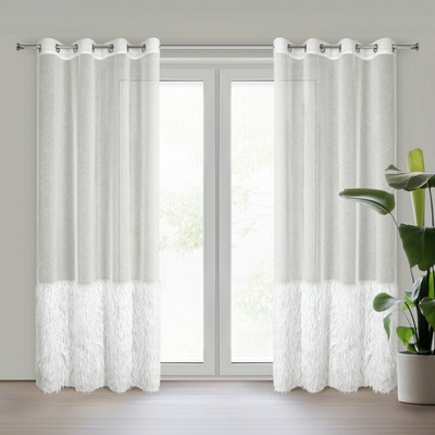 Takoy Záclona MARGARET 2 z etamínu zdobená mohérovou niťou 140 x 250 cm-HF-461420 | 140 x 250 cm