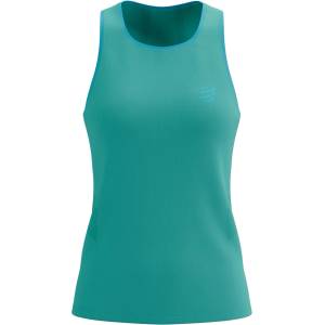 Compressport Дамска тениска Compressport Women's Performance Singlet Running shirt - Pool Blue (916-3350-0413)
