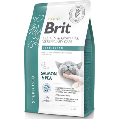 Brit Veterinary Diet Cat Grain Free Care Sterilised 2 kg